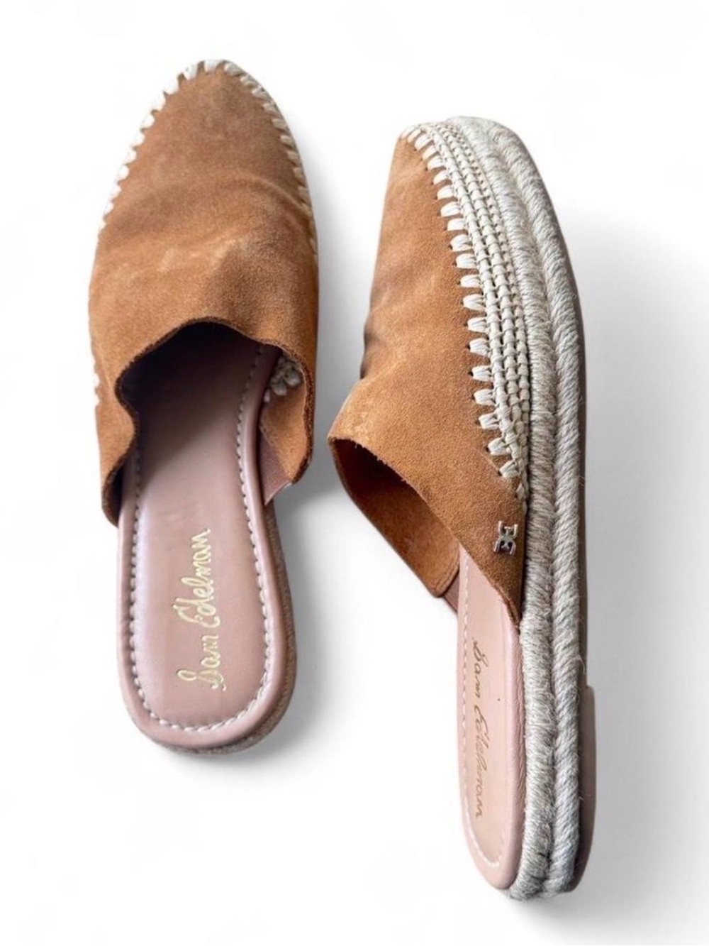Sam Edelman “Austin” Suede Espadrille Mules, size 10